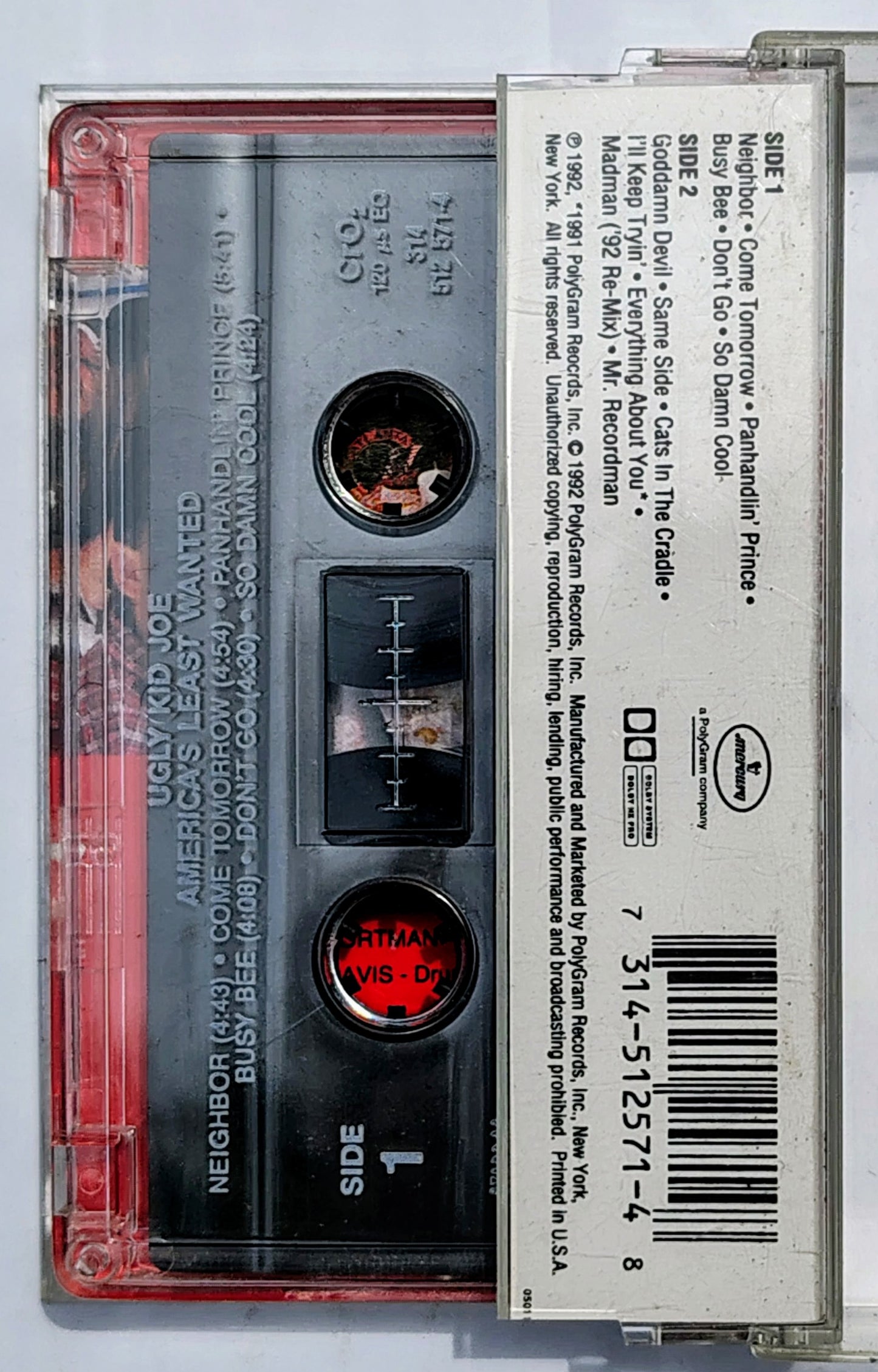 Ugly Kid Joe - “America’s Least Wanted” - CASSETTE TAPE VG+/VG+
