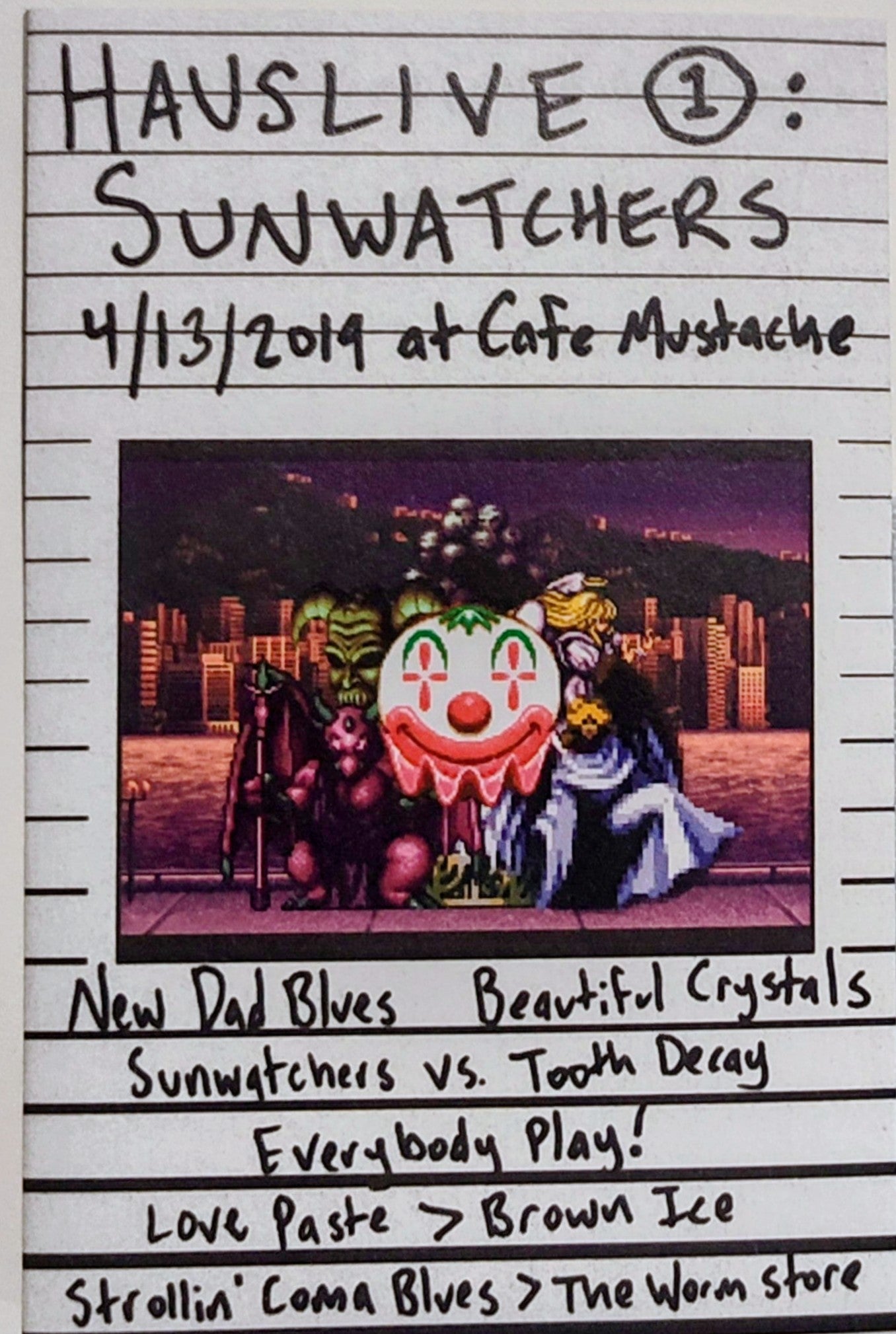 Sunwatchers - "Hauslive" - INDIE CASSETTE TAPE NM/NM