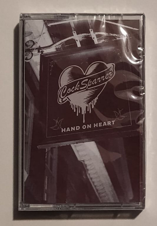 Cock Sparrer - "Hand On Heart" - INDIE CASSETTE TAPE NM/M (Sealed; crack in case spine)