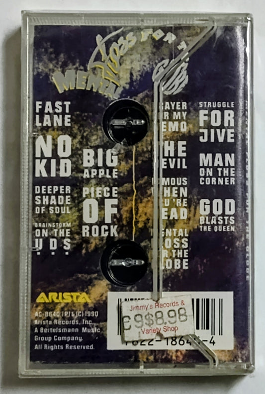 Urban Dance Squad - “Mental Floss” - CASSETTE TAPE VG+/M (Sealed; heavy wear; drill hole in spine; cracked case)