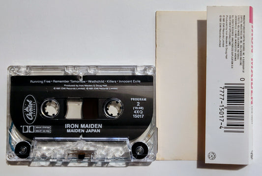 Iron Maiden - "Maiden Japan" - CASSETTE TAPE (DOLBY HX PRO) VG/VG+