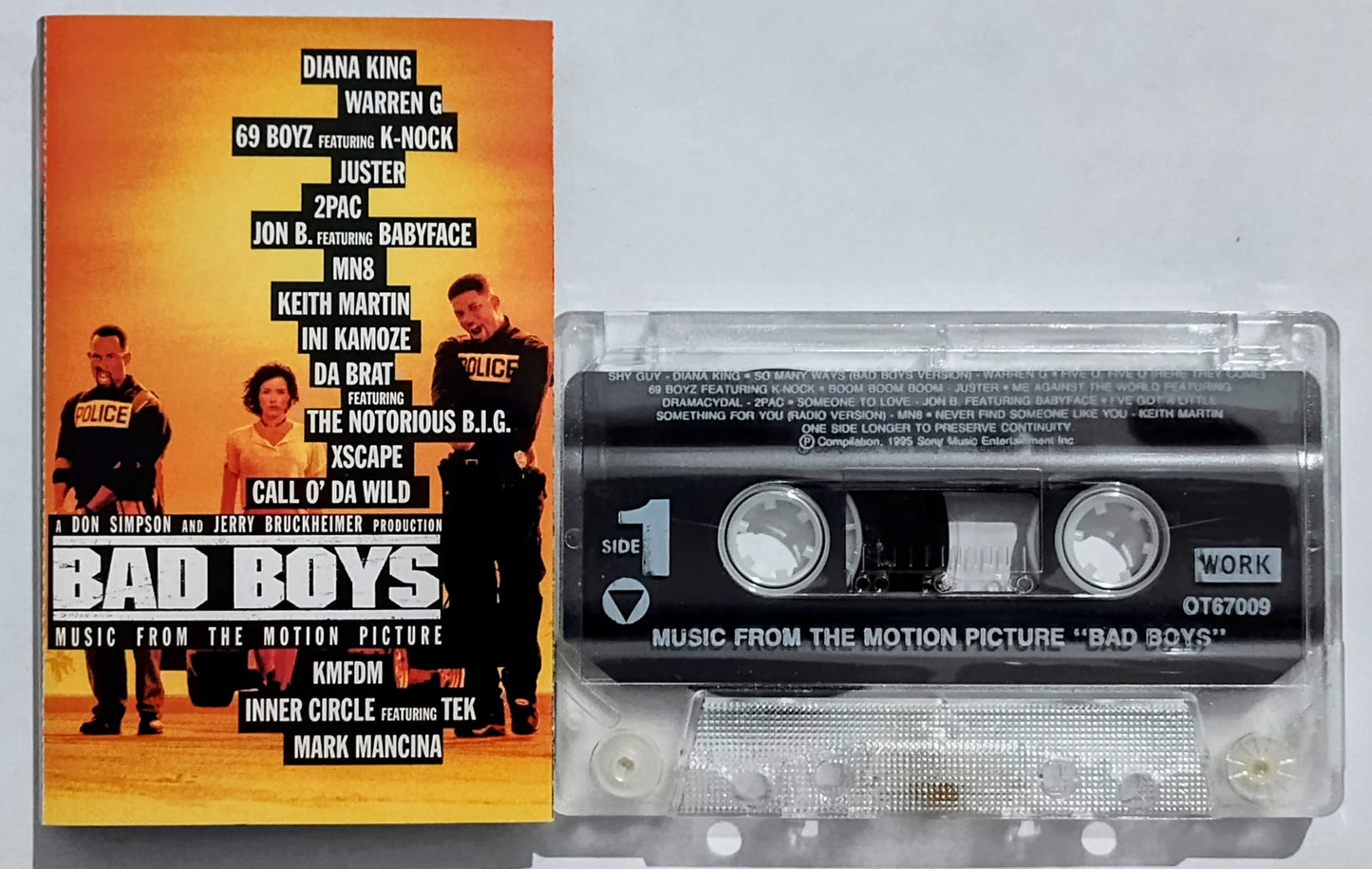 Various Artists - “Bad Boys Soundtrack” - CASSETTE TAPE VG+/VG+