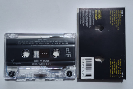 Billy Idol - "Charmed Life" - CASSETTE TAPE (Canada; Clear Shell; DOLBY) VG+/VG+