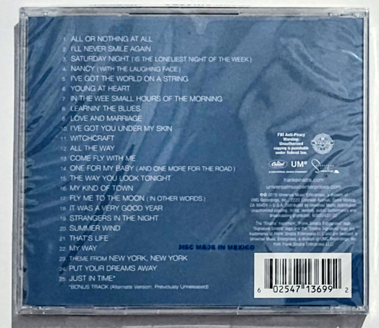 Frank Sinatra - “Ultimate Sinatra” - COMPACT DISC M/M (Sealed with hype sticker)