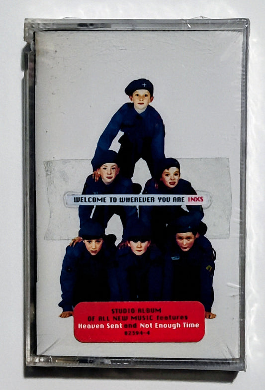 INXS - "Welcome To Wherever You Are" - CASSETTE TAPE VG+/M (Sealed with hype sticker; saw cut in spine of case/thru j card)