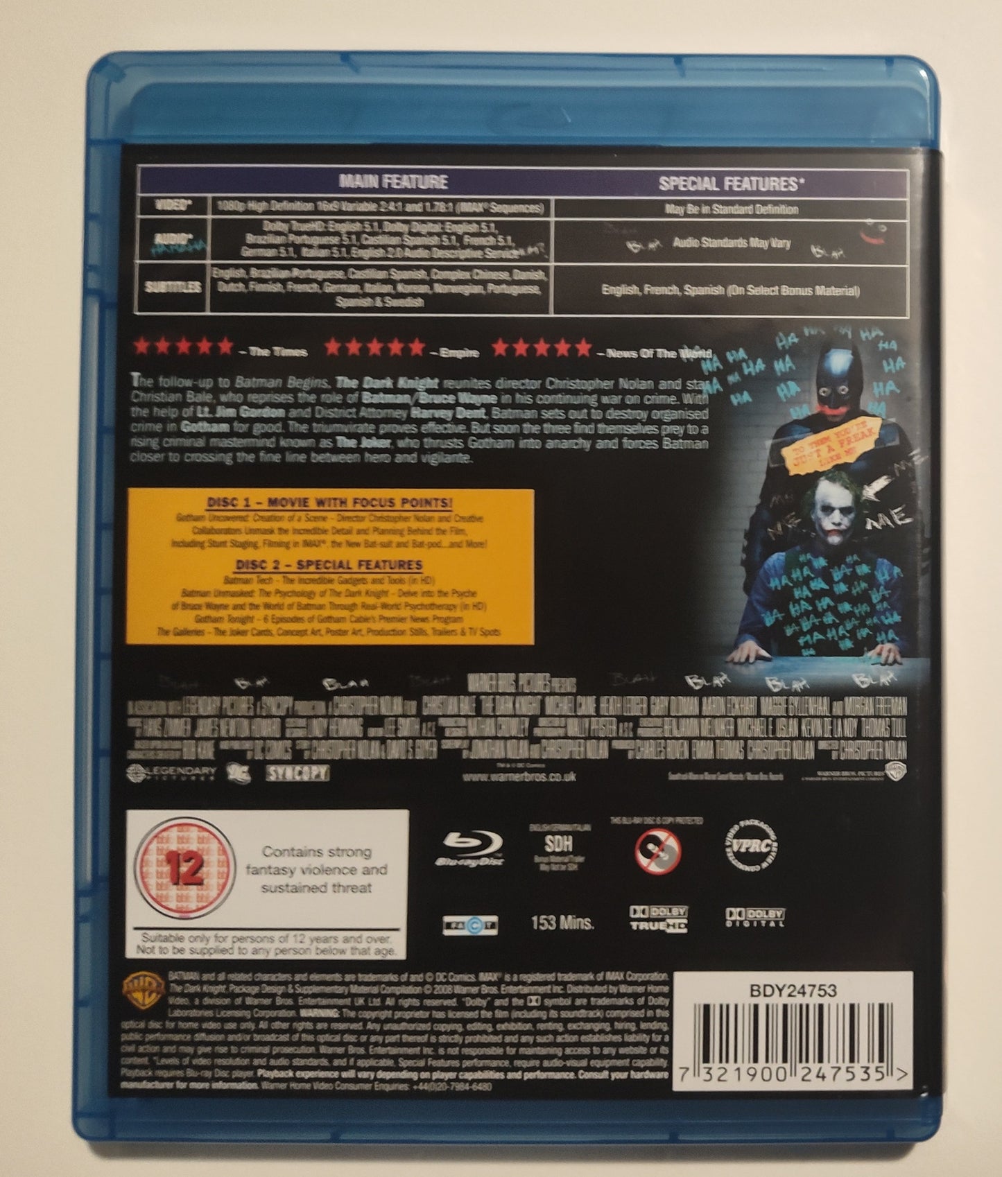 "Dark Knight Trilogy, The" - BLU-RAY NM/NM