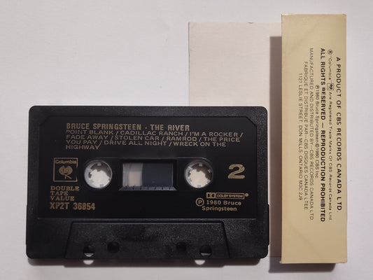 Bruce Springsteen - "The River" - CASSETTE TAPE (Canada; black shell; DOLBY) VG+/VG+