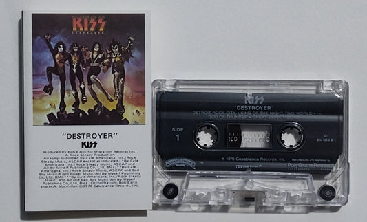 KISS - "Destroyer" - CASSETTE TAPE (DOLBY) VG+/VG+