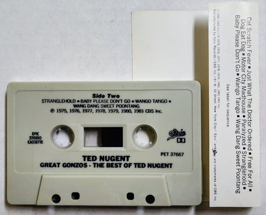 Ted Nugent - “Great Gonzos! The Best Of Ted Nugent” - CASSETTE TAPE VG+/NM