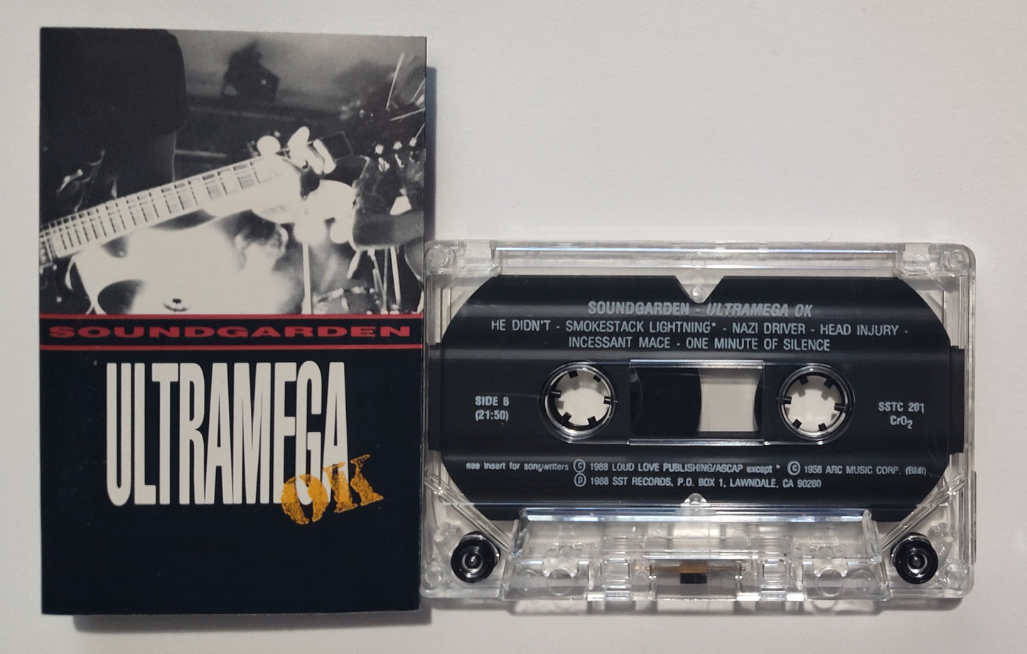 Soundgarden - "UltramegaOK" - CASSETTE TAPE (Chrome) VG+/VG+