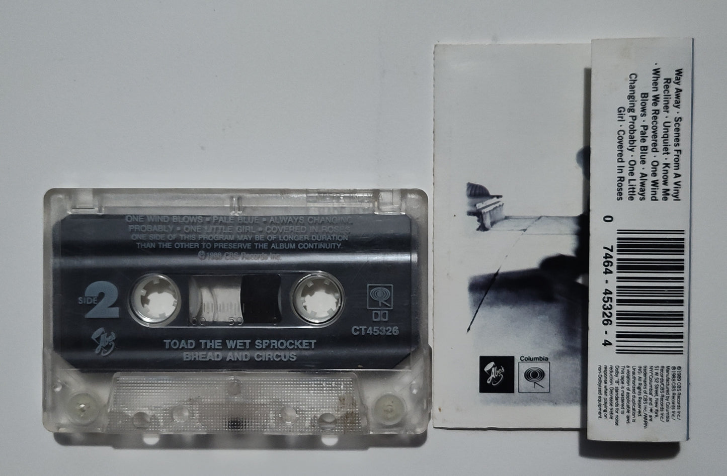 Toad The Wet Sprocket - "Bread And Circus" - CASSETTE TAPE (DOLBY) VG+/G+