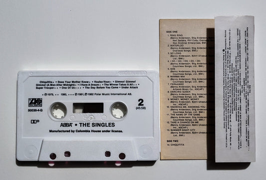 Abba - "The Singles" - CASSETTE TAPE (Columbia House; DOLBY) VG+/VG+