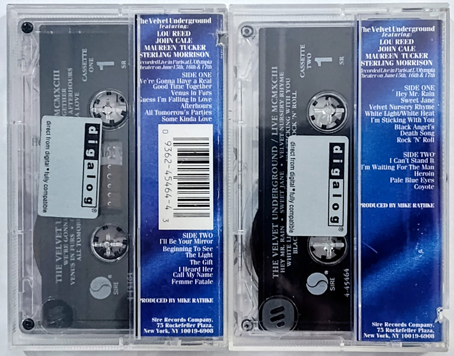 Velvet Underground, The - “Live MCMXCIII” - CASSETTE TAPE (2x) VG/VG+ (Cuts in spines of both j cards)