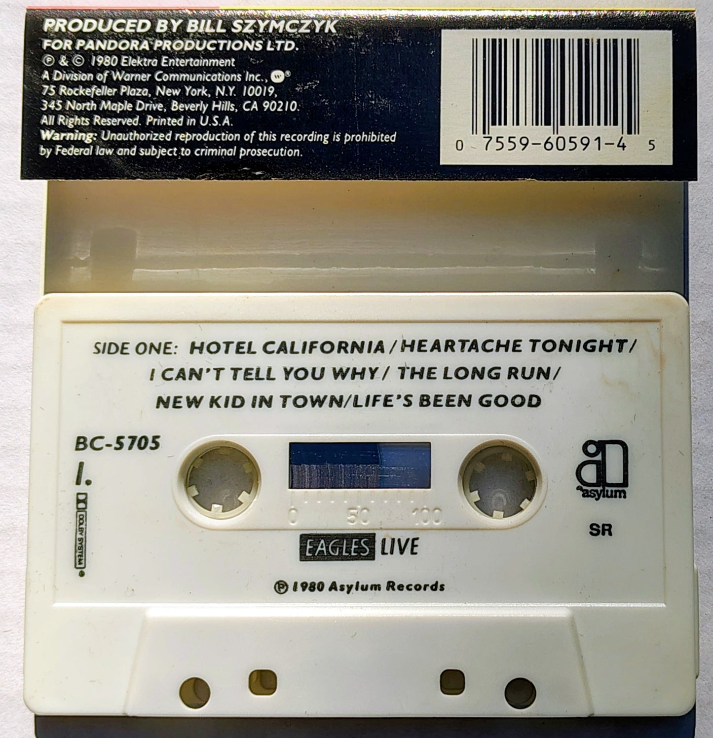 Eagles - "Eagles Live" CASSETTE TAPE VG+/VG