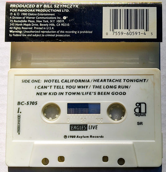 Eagles - "Eagles Live" CASSETTE TAPE VG+/VG