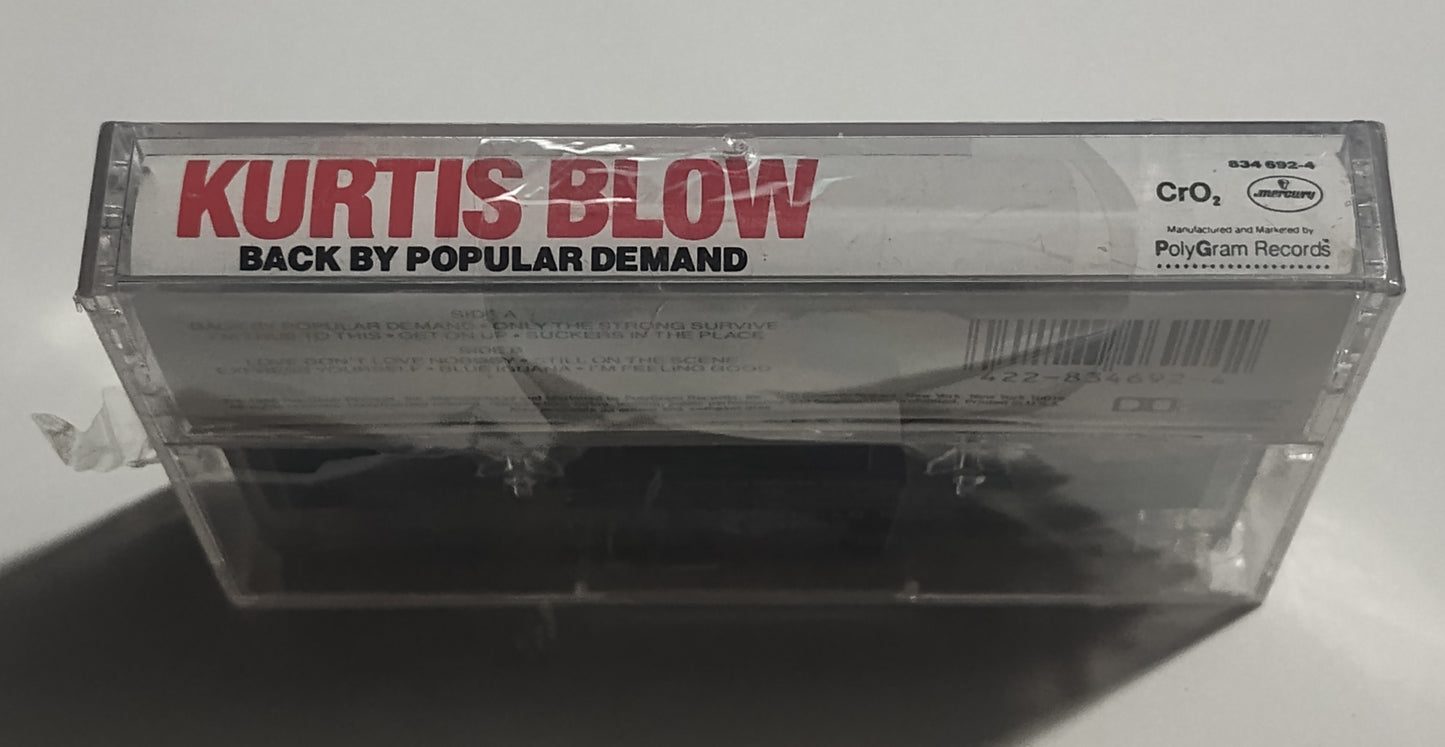 Kurtis Blow - "Back By Popular Demand" - CASSETTE TAPE VG+/M (Broken seal)