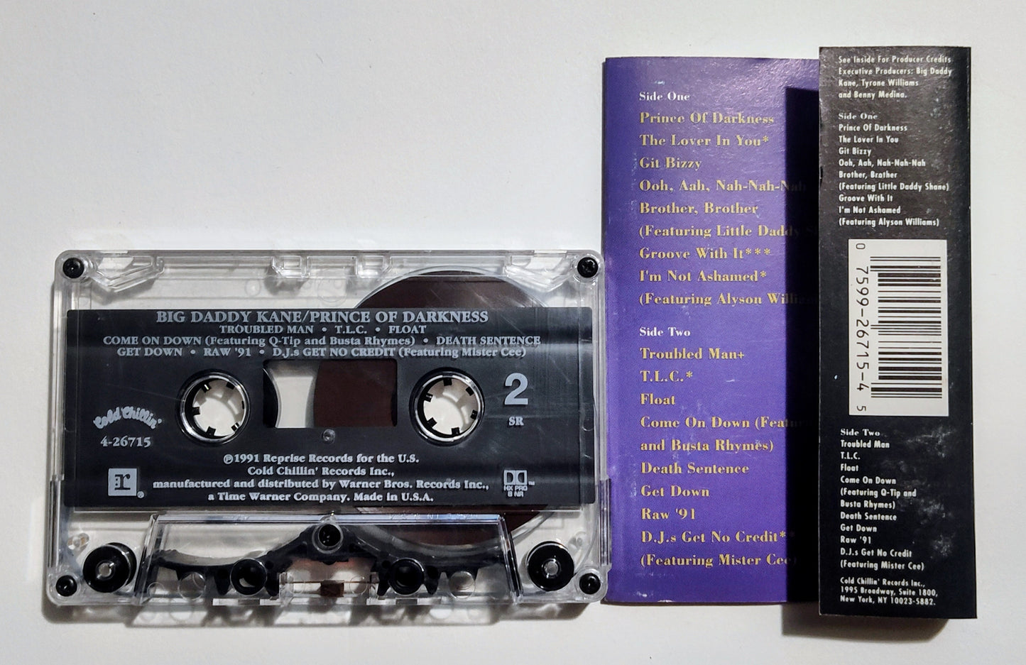 Big Daddy Kane - "Prince Of Darkness" - CASSETTE TAPE (SR; DOLBY HX PRO B NR) VG+/VG+