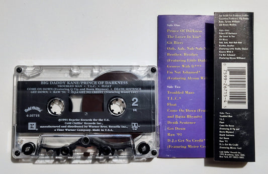 Big Daddy Kane - "Prince Of Darkness" - CASSETTE TAPE (SR; DOLBY HX PRO B NR) VG+/VG+