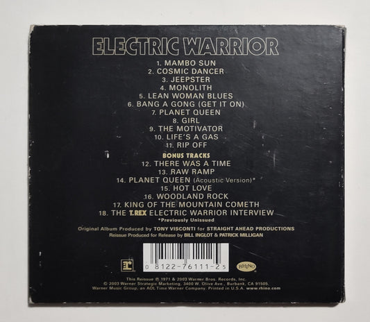 T. Rex - "Electric Warrior (Deluxe/Remastered)" - COMPACT DISC G+/VG