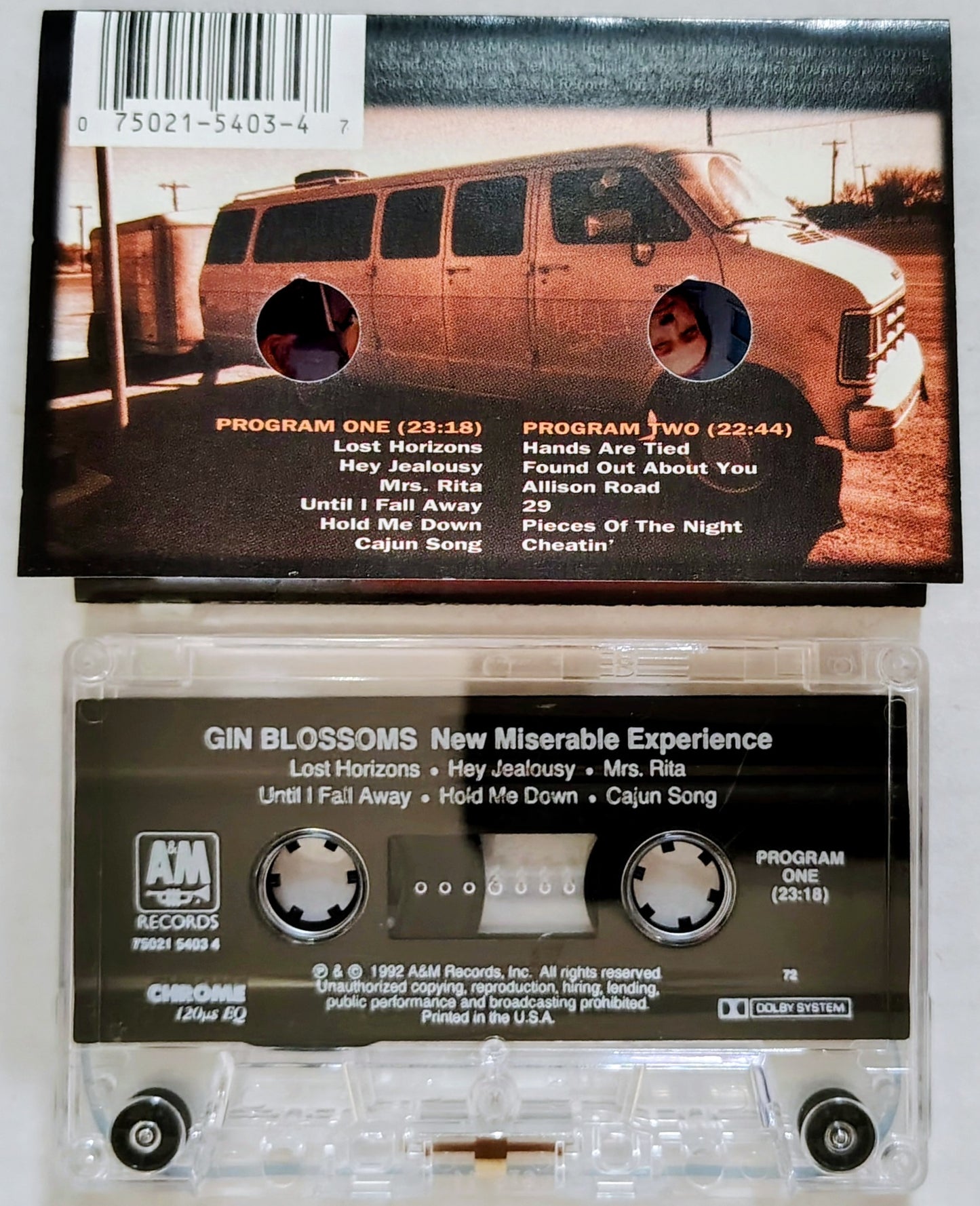 Gin Blossoms - "New Miserable Experience" - CASSETTE TAPE VG+/VG+ *🚨*