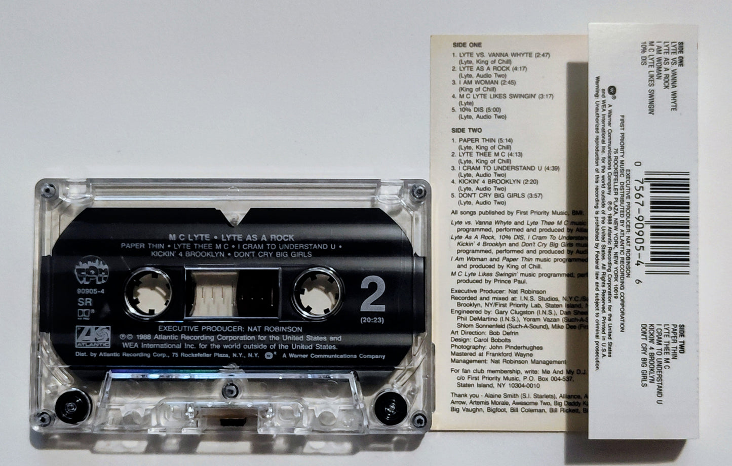 M.C. Lyte - "Lyte As A Rock" - CASSETTE TAPE (SR; DOLBY HX PRO) VG+/VG+