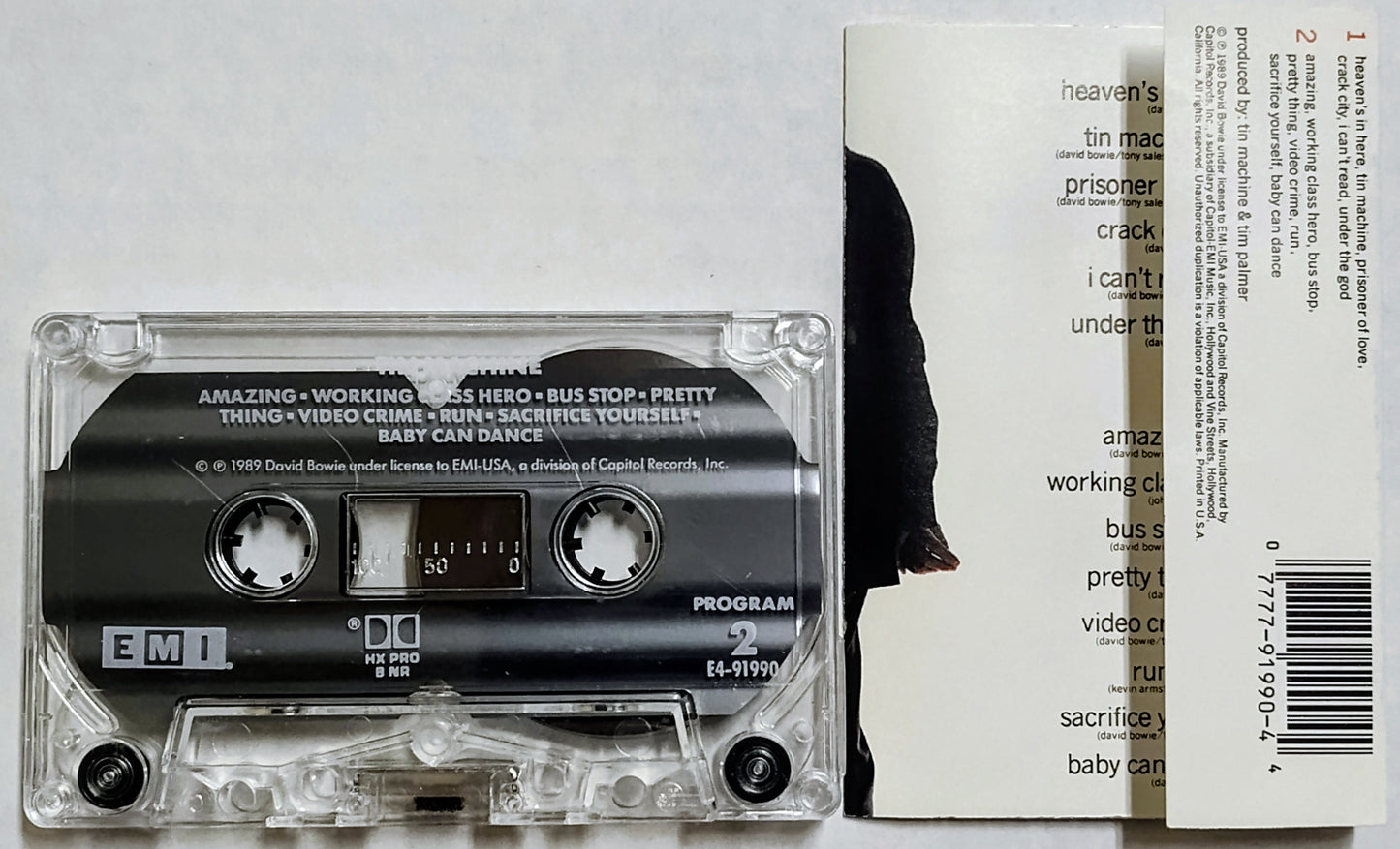 Tin Machine - “Tin Machine” - CASSETTE TAPE VG+/VG+