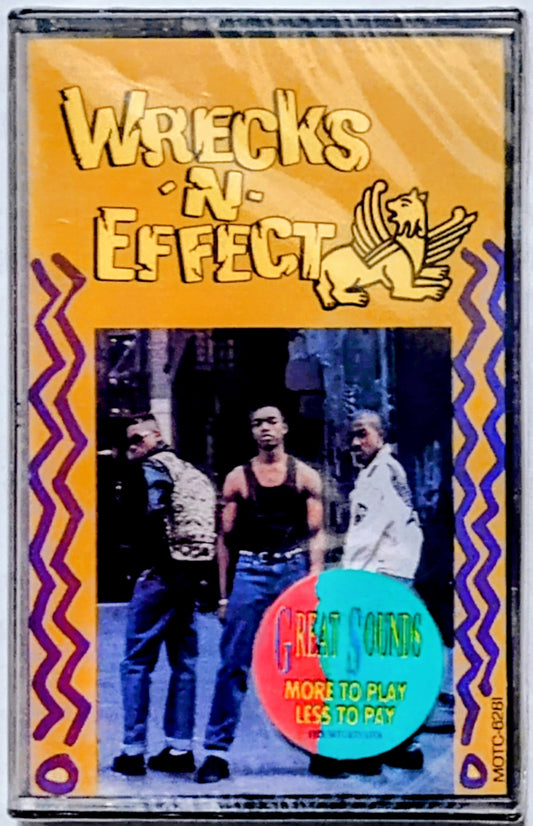 Wrecks ‘N’ Effect - “Wrecks ‘N’ Effect” - CASSETTE TAPE NM/M (Sealed; scratchy cellophane; small hole in cellophane)