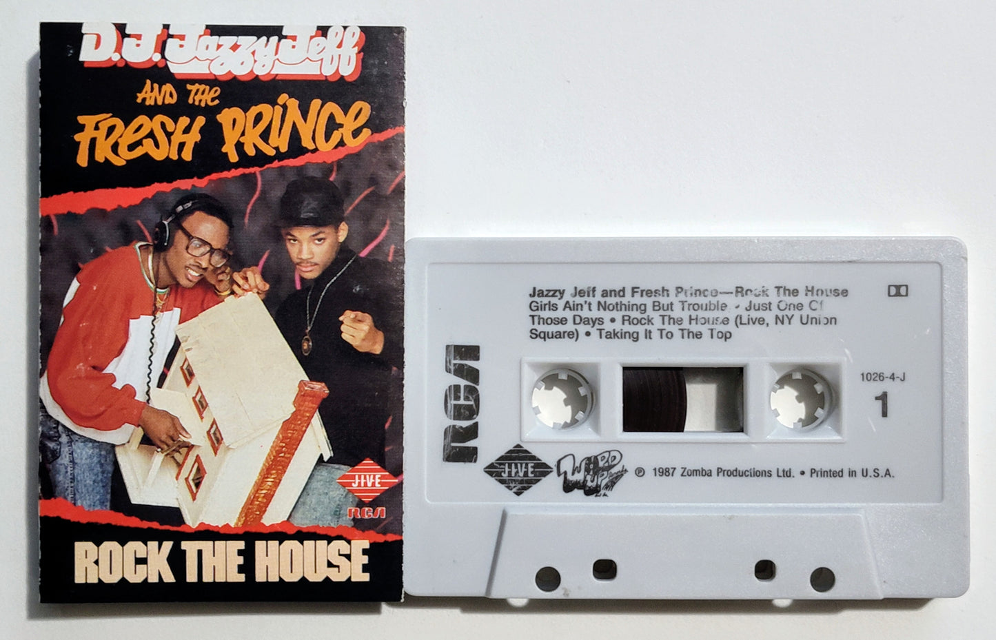DJ Jazzy Jeff And The Fresh Prince - "Rock The House" - CASSETTE TAPE VG+/VG