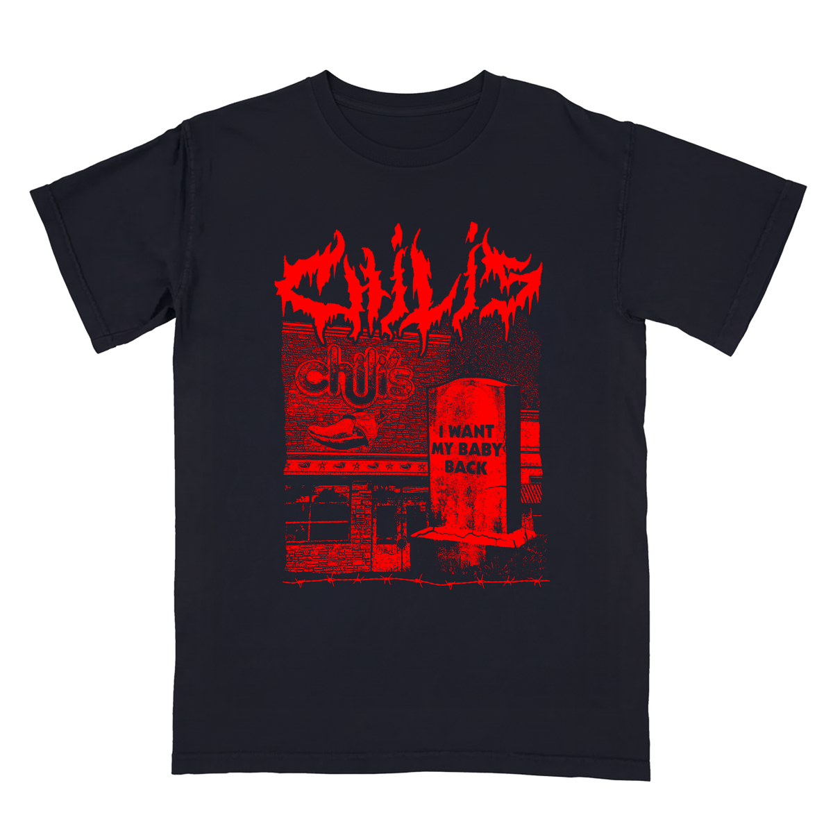 Baby Back (Black) [Unisex T-shirt By Fake Handshake]