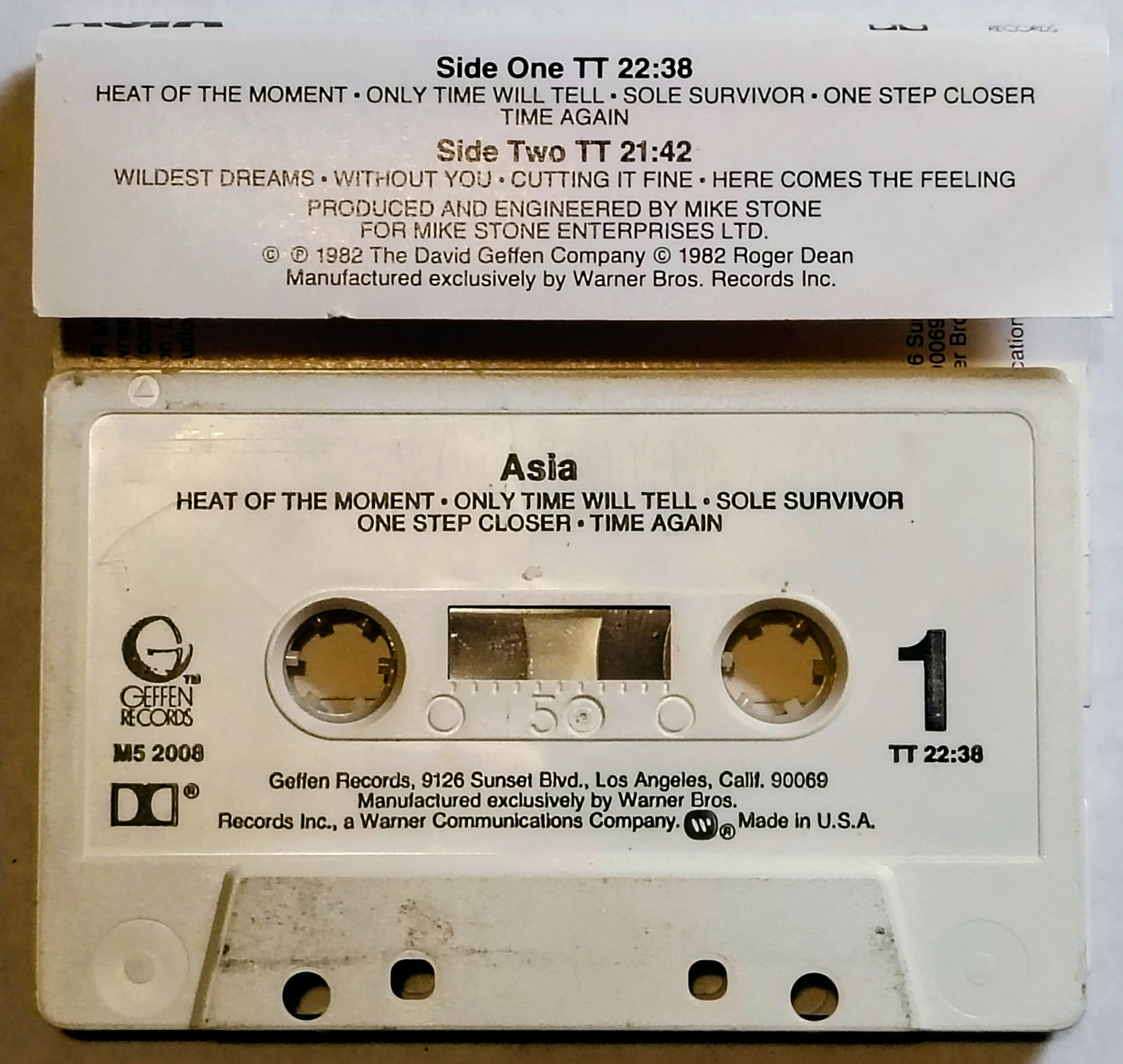 Asia - "Asia" - CASSETTE TAPE (No Barcode) G+/G+