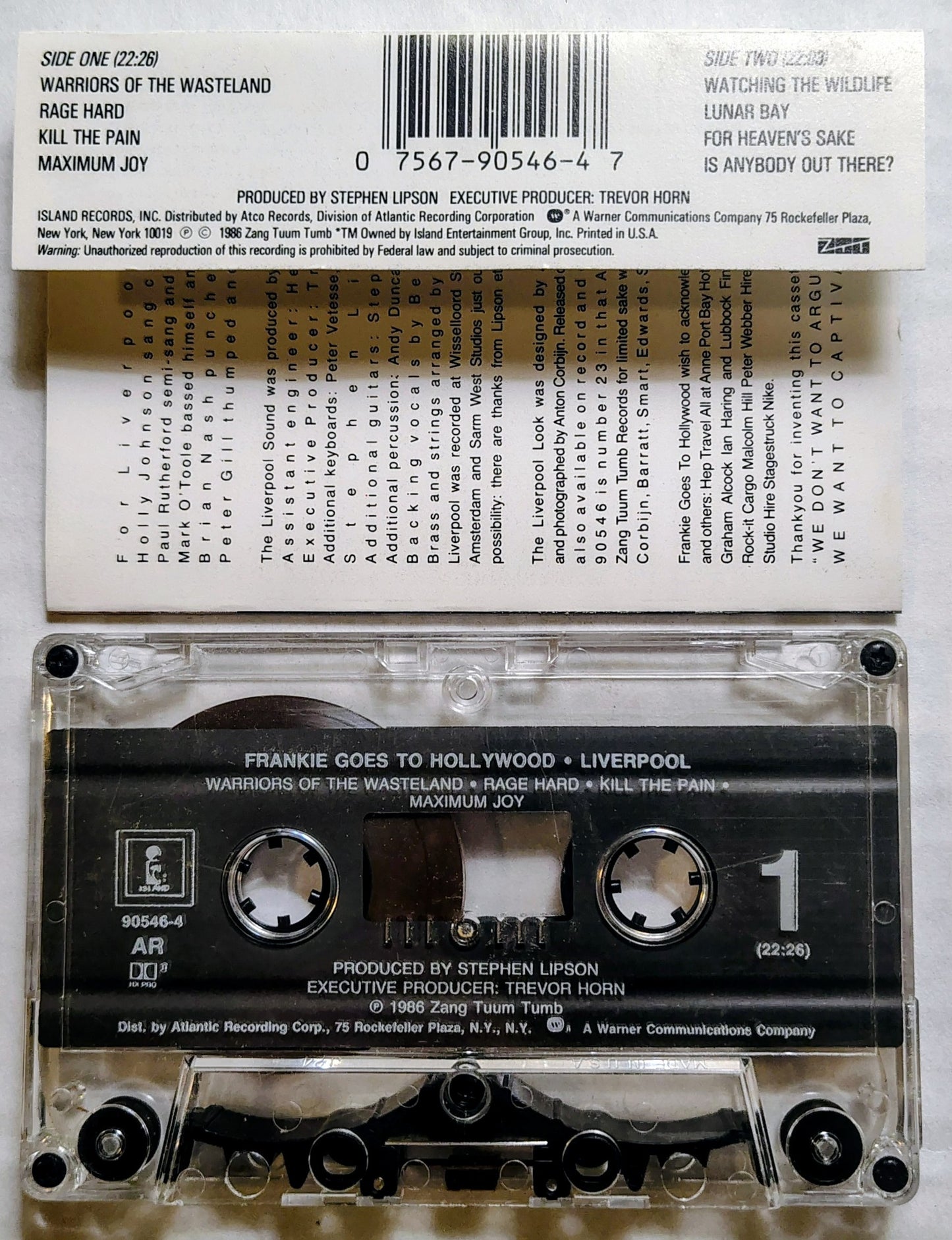 Frankie Goes To Hollywood - “Liverpool” - CASSETTE TAPE VG+/VG+