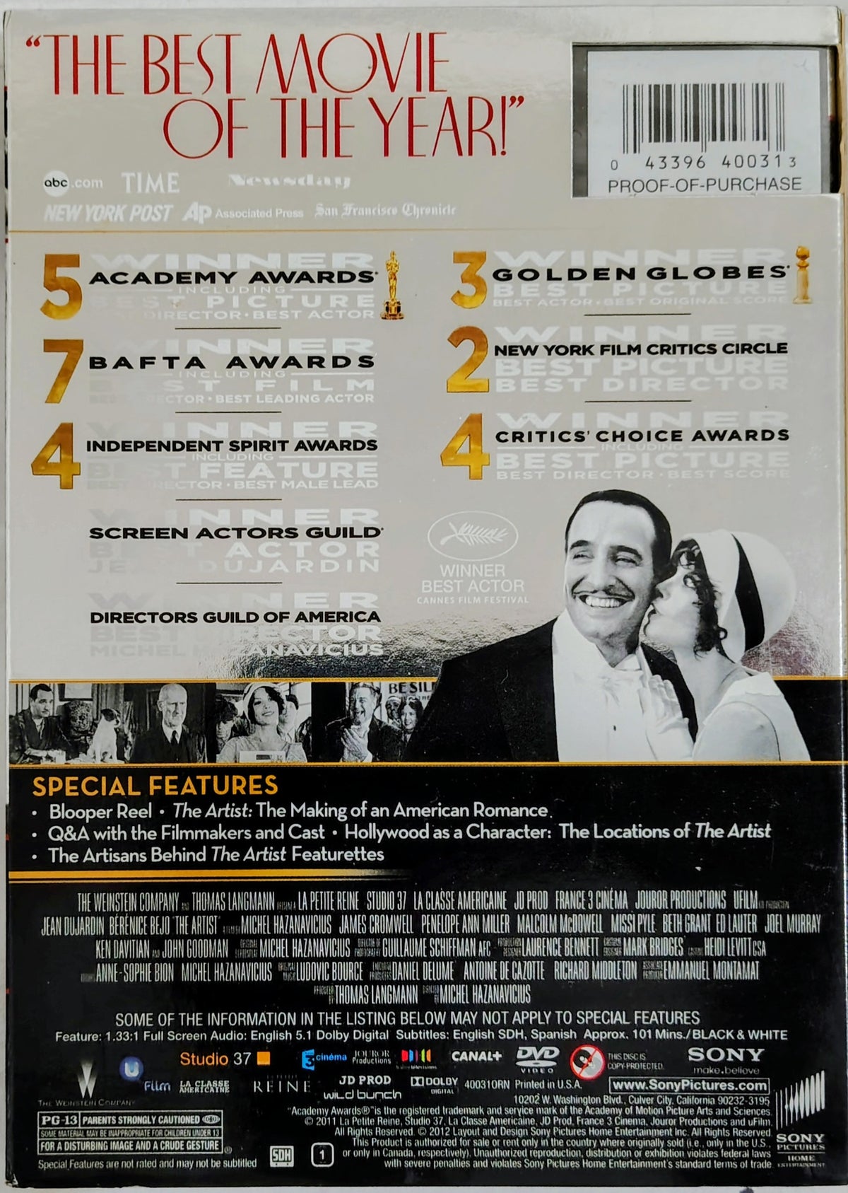 The Artist DVD (Sealed, with slipcase)