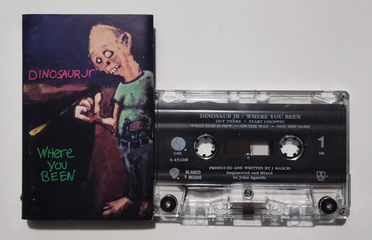 Dinosaur Jr - "Where You Been" - CASSETTE TAPE (SR; DOLBY HX PRO B NR) VG/VG+ (Cut card spine)