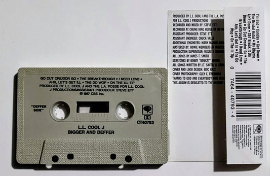 L.L. Cool J - "Bigger And Deffer" - CASSETTE TAPE (DOLBY) VG+/VG+