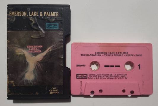 Emerson, Lake & Palmer - "Emerson, Lake & Palmer" - CASSETTE TAPE (Slide case; Pink shell) G/G