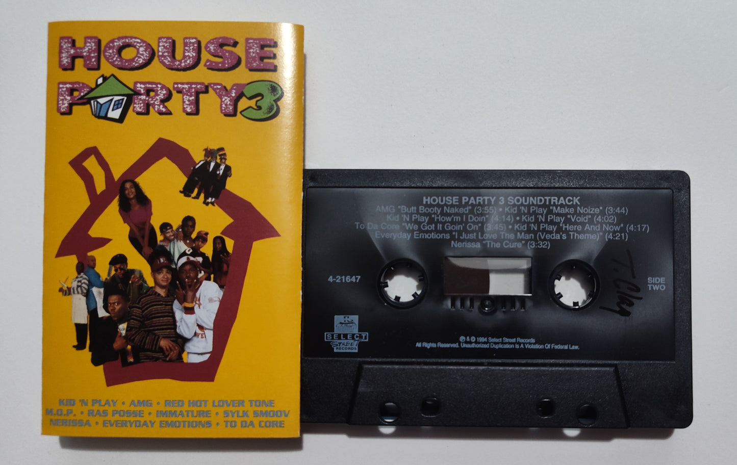 Various Artists - "House Party 3 Soundtrack" - CASSETTE TAPE NM/NM