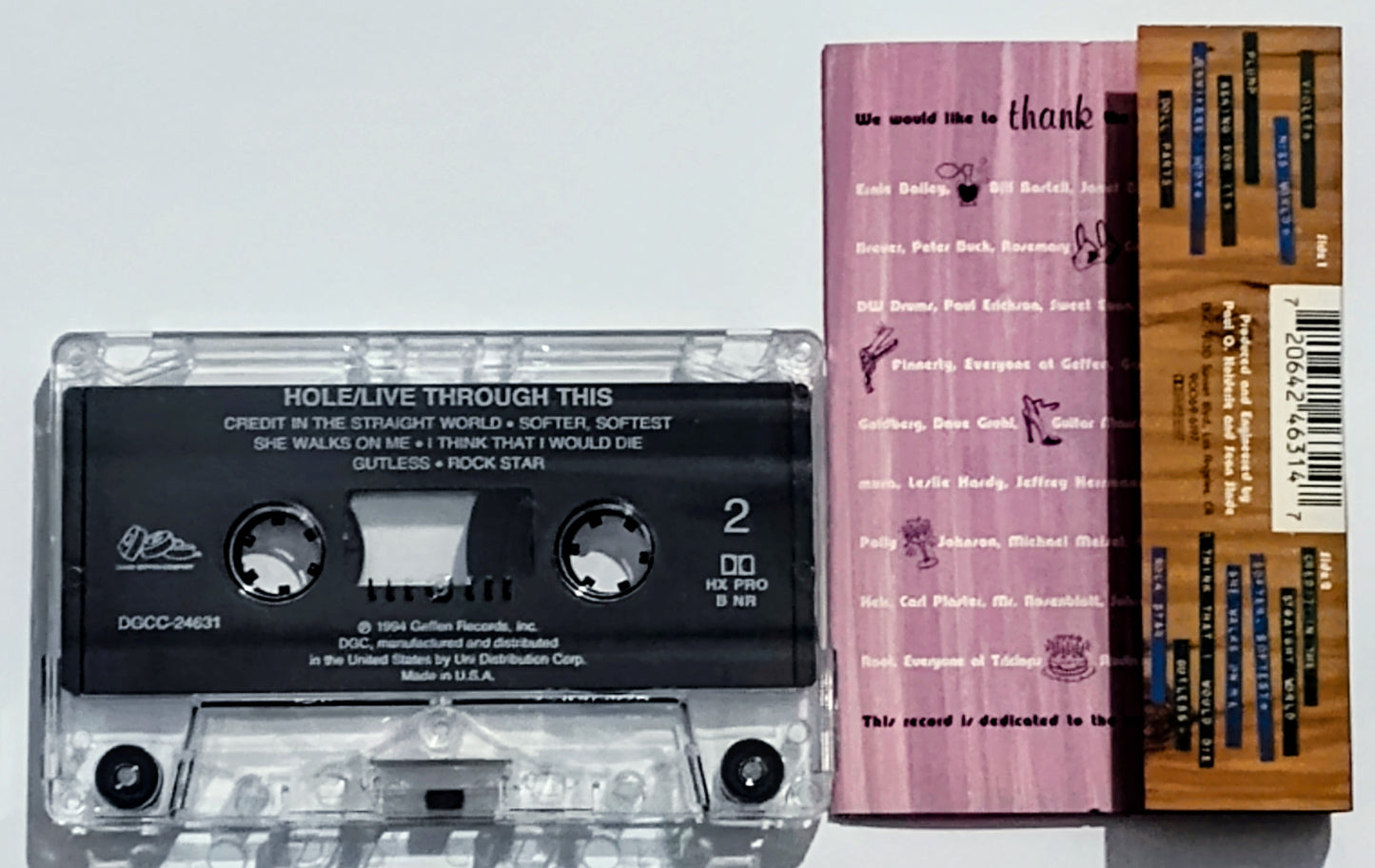 Hole - “Live Through This” - CASSETTE TAPE VG+/VG+