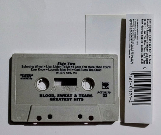 Blood, Sweat and Tears - "Greatest Hits" - CASSETTE TAPE VG+/VG+