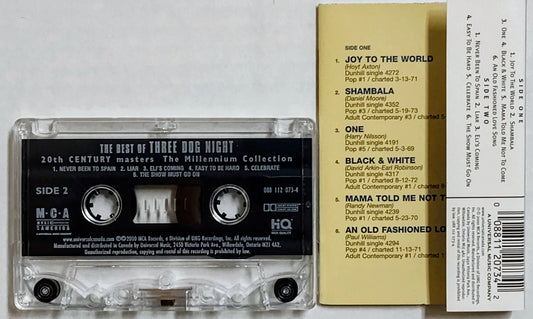 Three Dog Night - “The Best Of (The 20th Century Masters)” - CASSETTE TAPE VG+/VG+