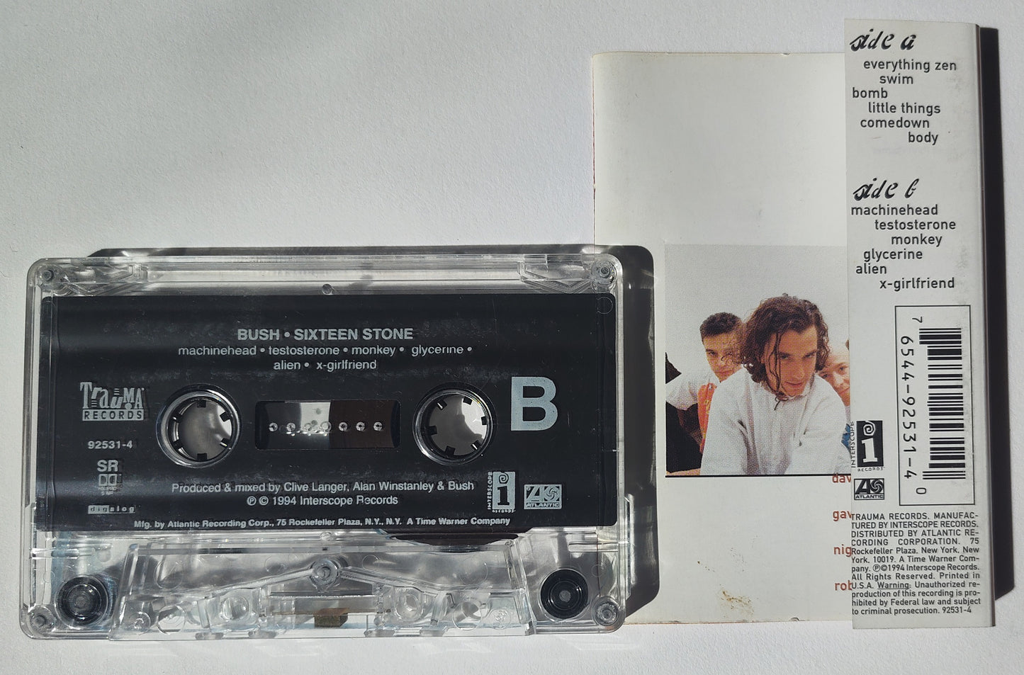 Bush - "Sixteen Stone" - CASSETTE TAPE (SR DIGalog HX PRO) VG+/VG+