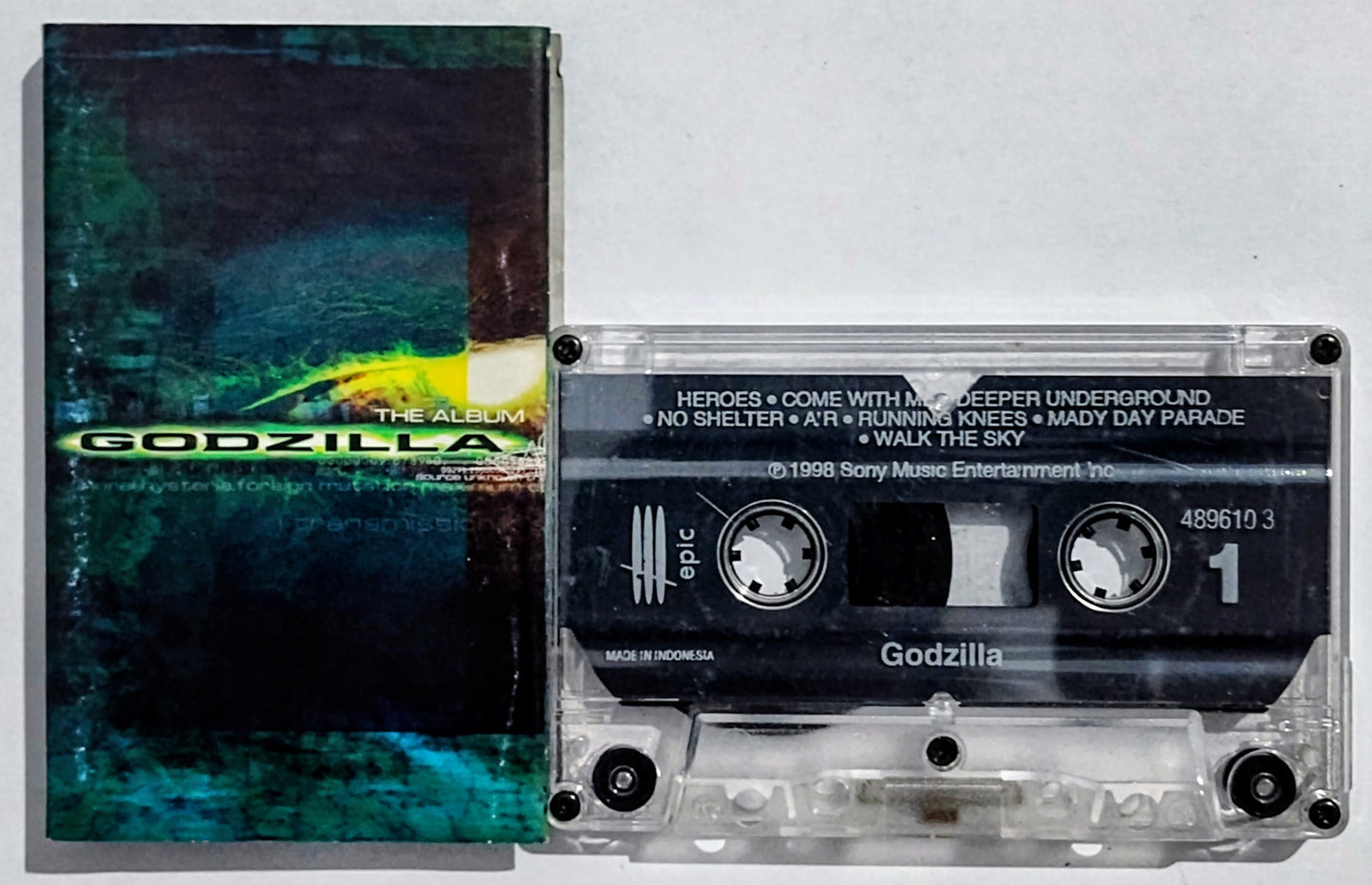 Various Artists - “Godzilla Soundtrack” - CASSETTE TAPE (Indonesia) VG/VG+