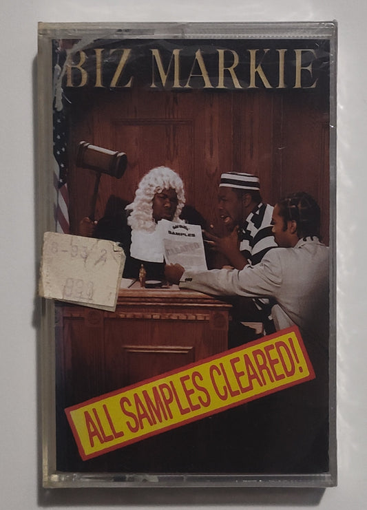 Biz Markie - "All Samples Cleared" - CASSETTE TAPE (SR; DIGalog; DOLBY) NM/M (Sealed; Lightstruck spine of j card)