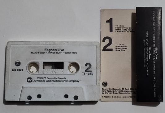 Foghat - "Live" - CASSETTE TAPE VG/G+