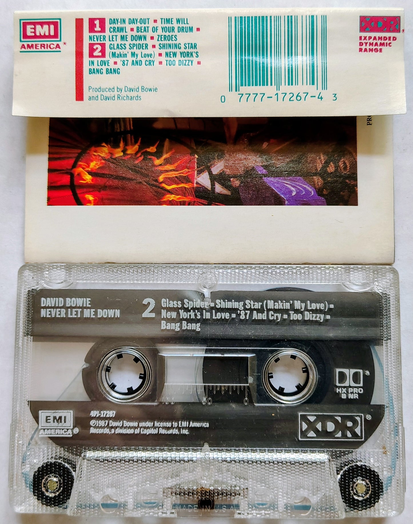 David Bowie - “Never Let Me Down” - CASSETTE TAPE VG/VG+