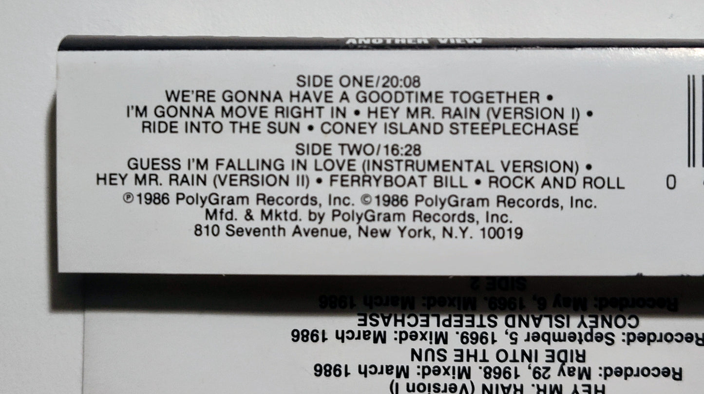 Velvet Underground, The - "Another View: A Collection Of Previously Unreleased Recordings" - CASSETTE TAPE VG+/VG+