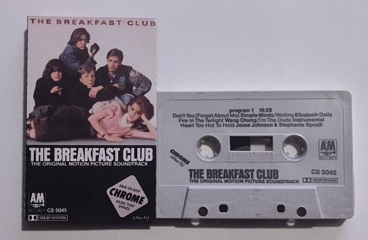 Various Artists - "The Breakfast Club Soundtrack" - CASSETTE TAPE (Chrome; DOLBY; grid shell) VG+/VG+
