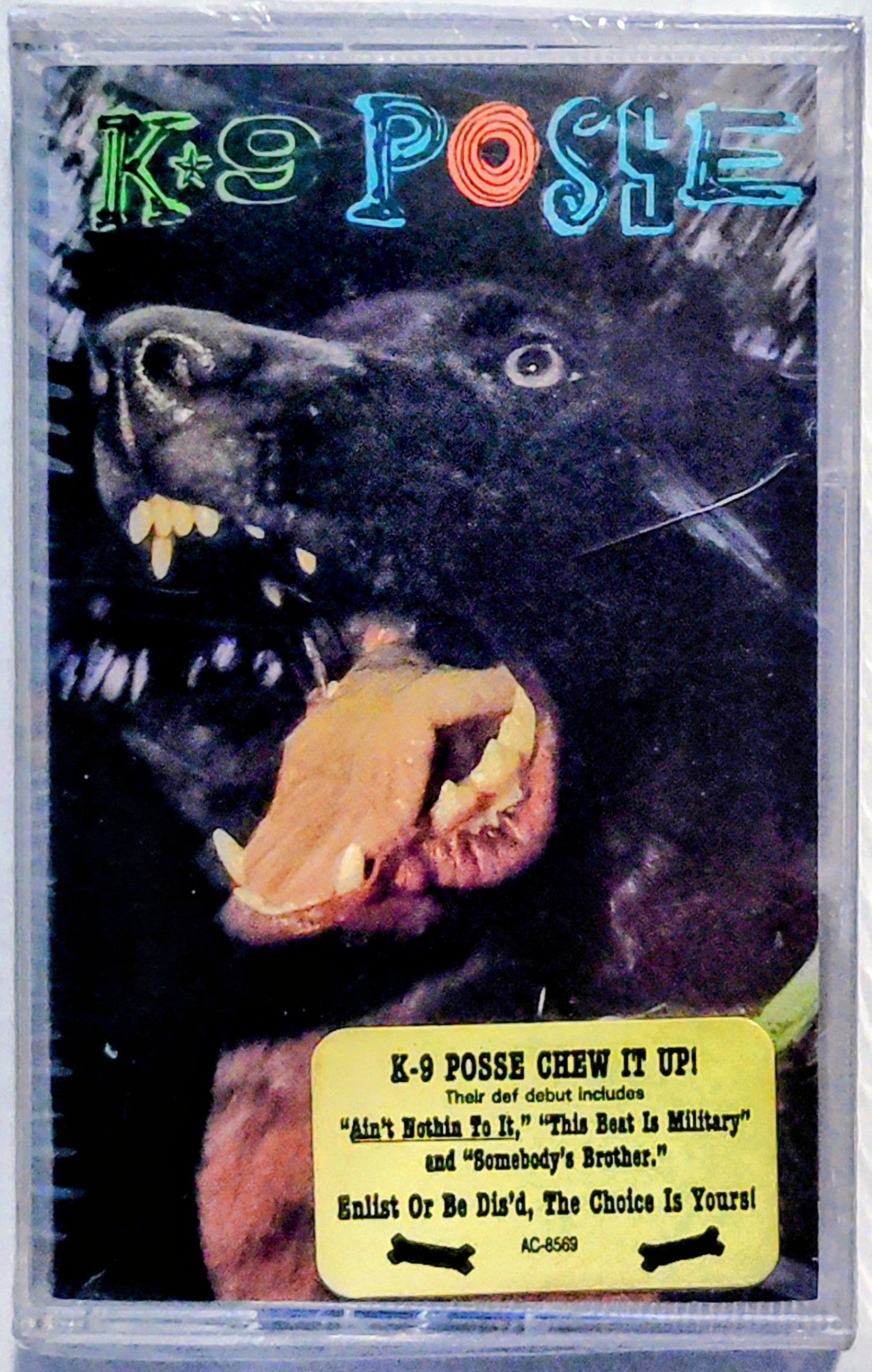 K-9 Posse - “K-9 Posse” - CASSETTE TAPE NM/M (Sealed with hype sticker; cracked cover)
