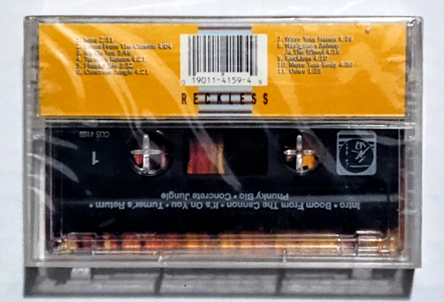 Reckless Abandon - “Reckless” - CASSETTE TAPE NM/M (Sealed; hole in cellophane)