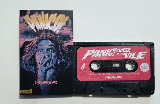 Destryur - "Panic! Curse Of The Vile" - CASSETTE TAPE (Ltd. Edition; Black Shell) NM/NM