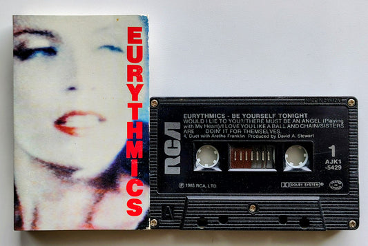 Eurythmics - “Be Yourself Tonight” - CASSETTE TAPE (Canada; black shell) G+/VG (Ripped inner j card)